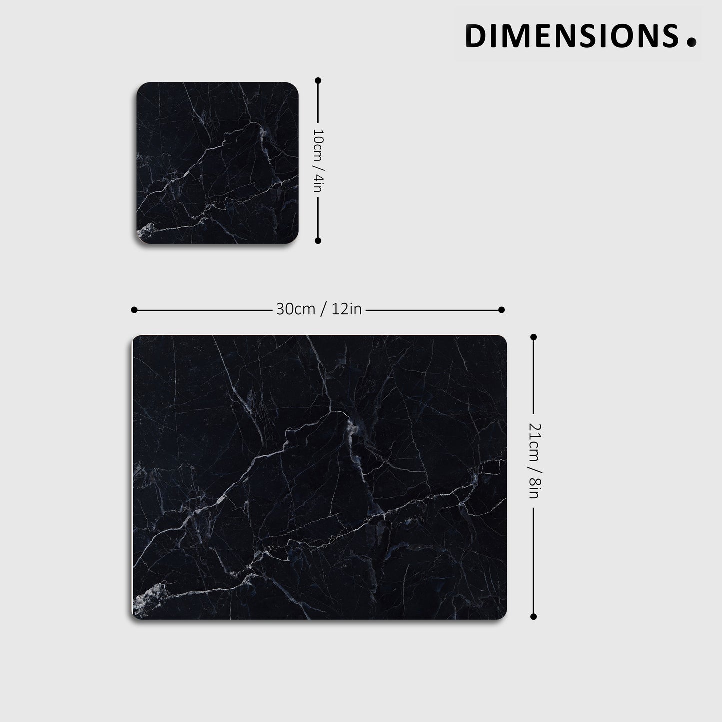 Black Marble Placemats