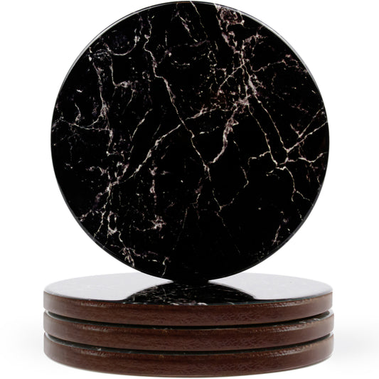 Black Marble Gloss Coasters