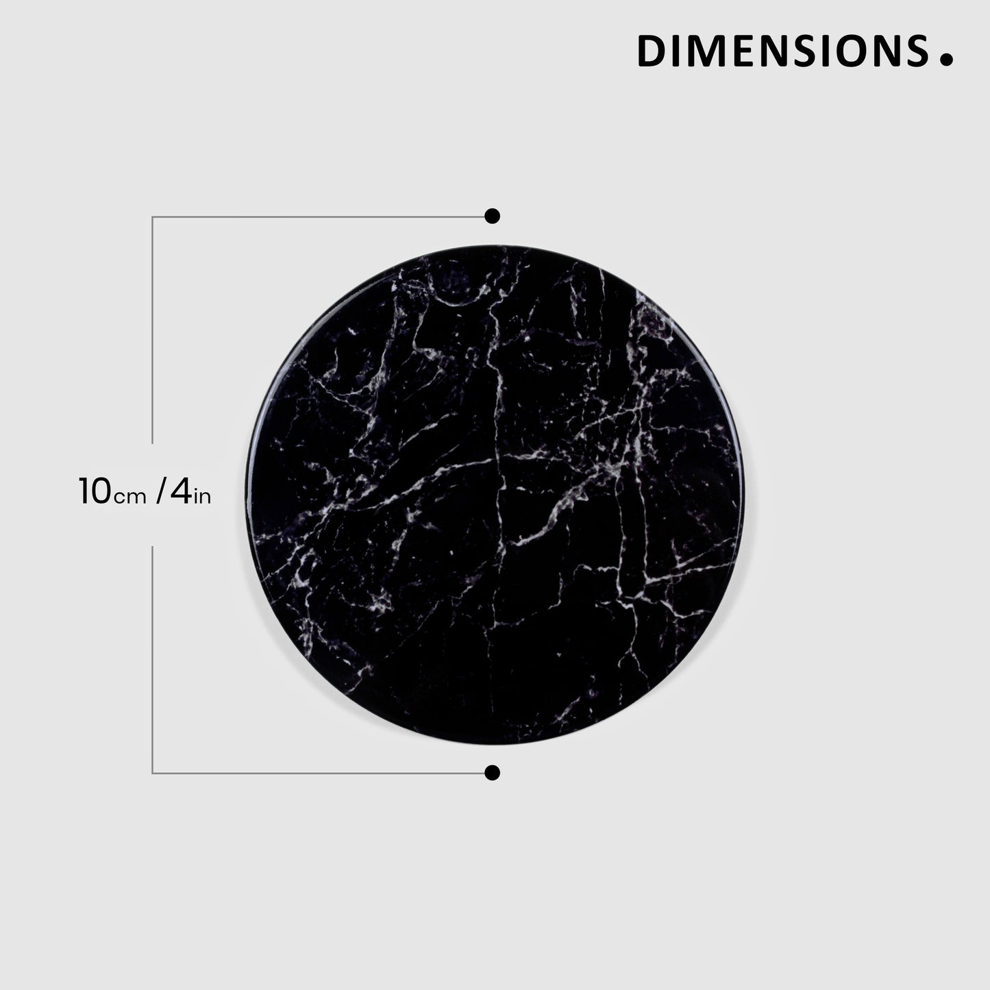 Black Marble Gloss Coasters