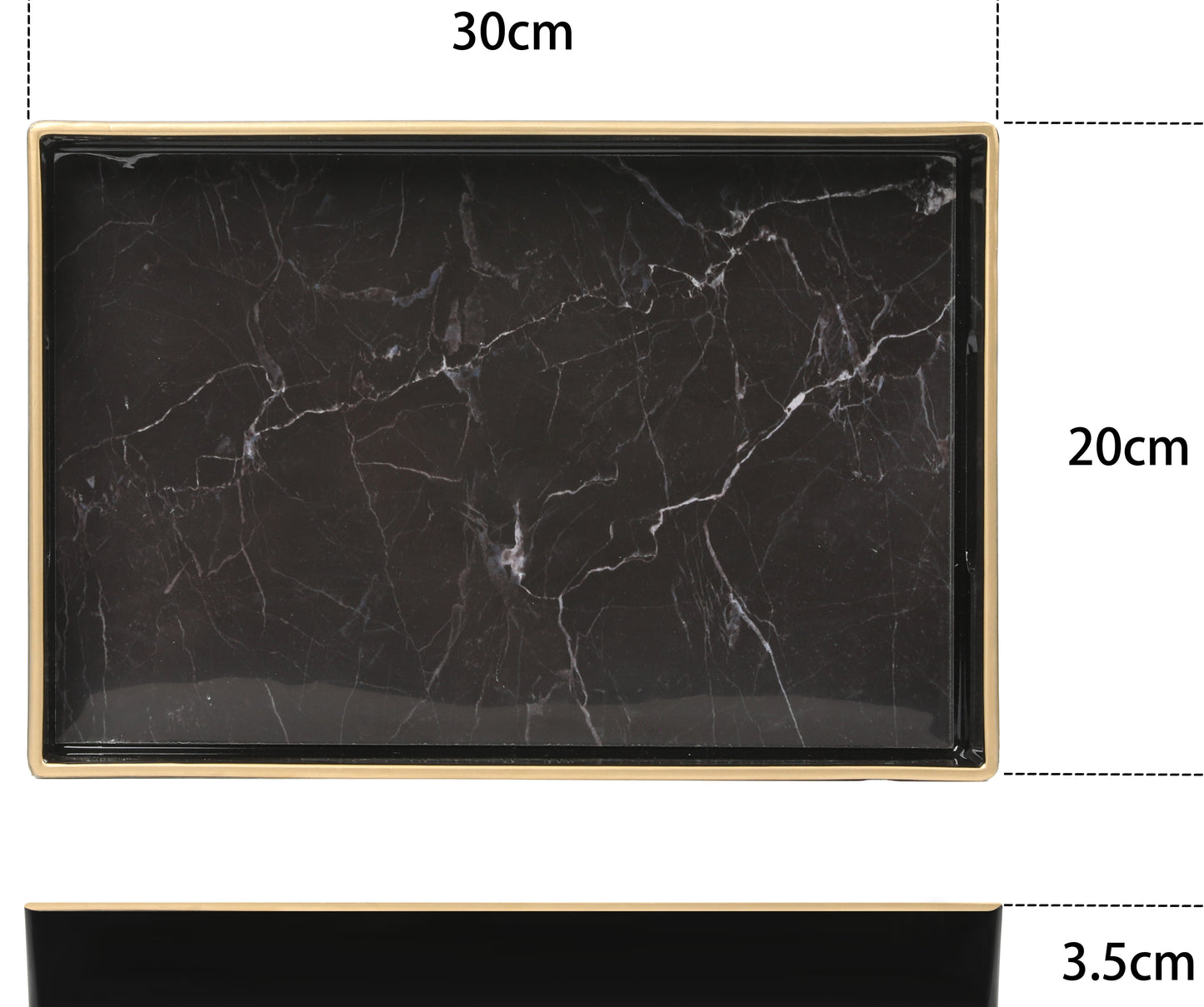 Black Marble Serving Tray