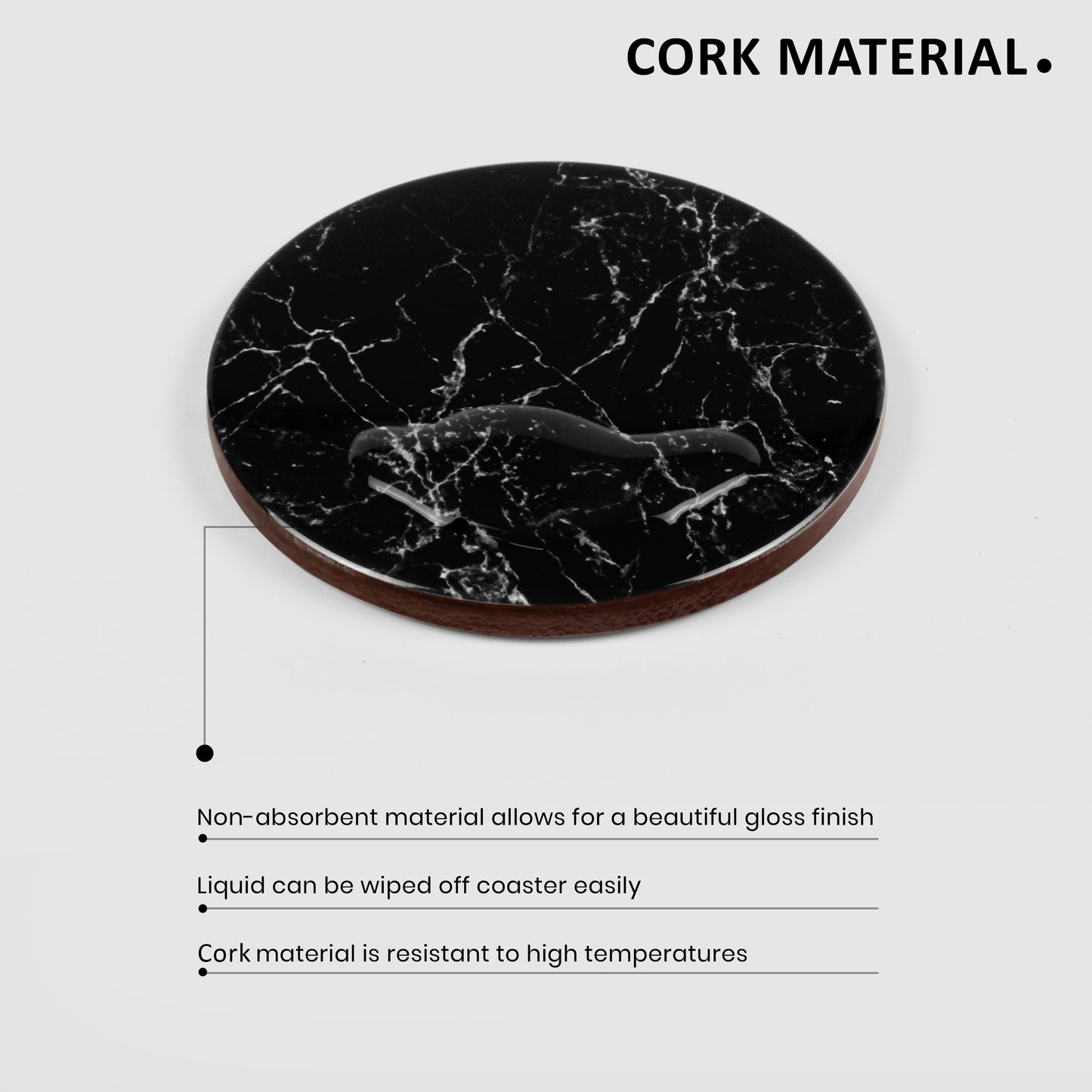 Black Marble Gloss Coasters