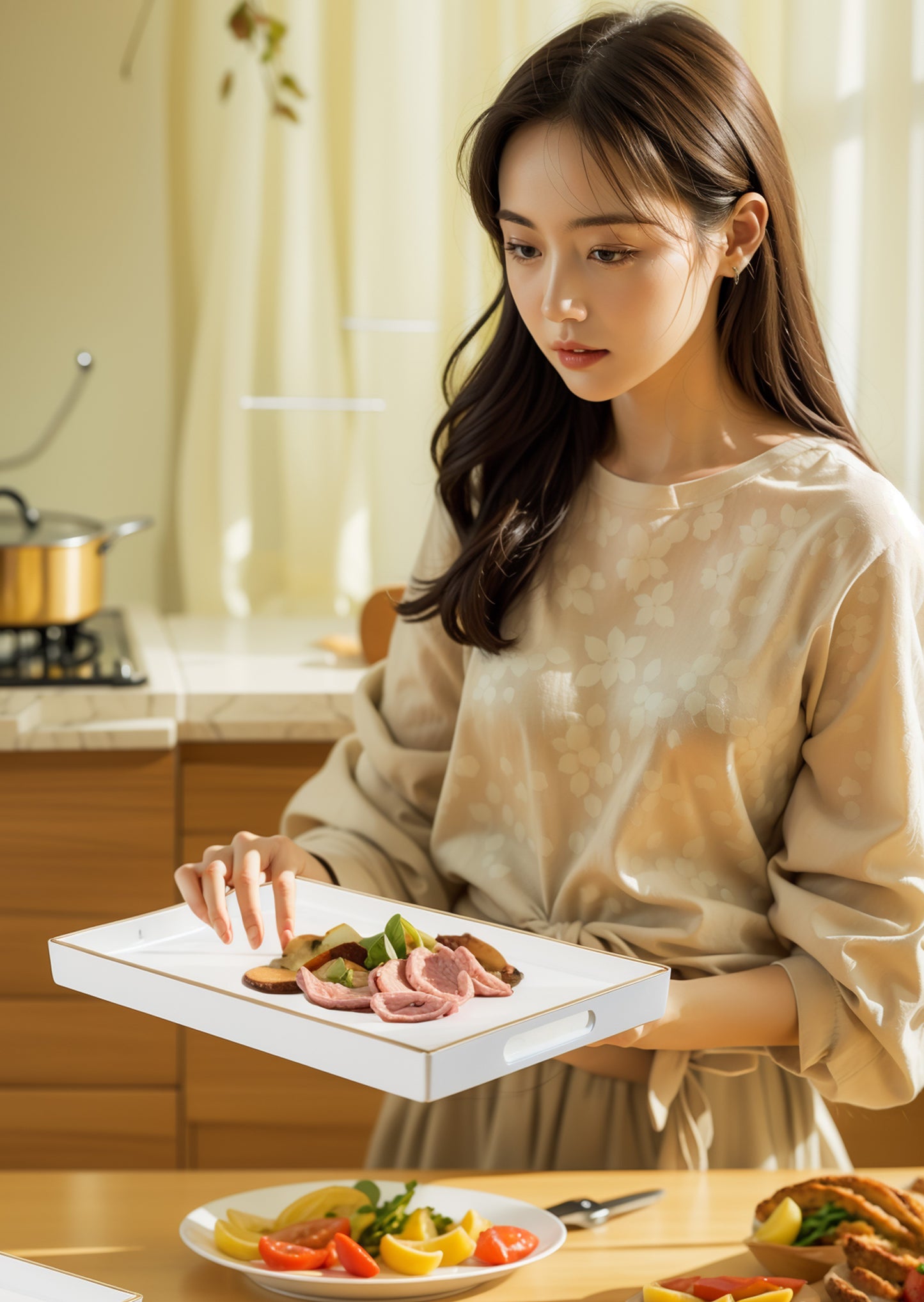 Brown Marble Serving Tray