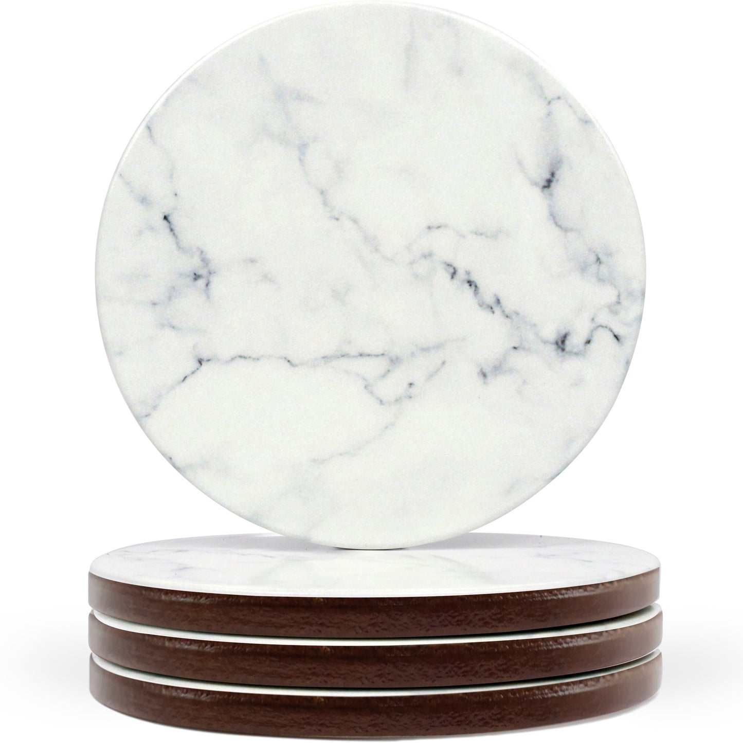 White Marble Gloss Coasters