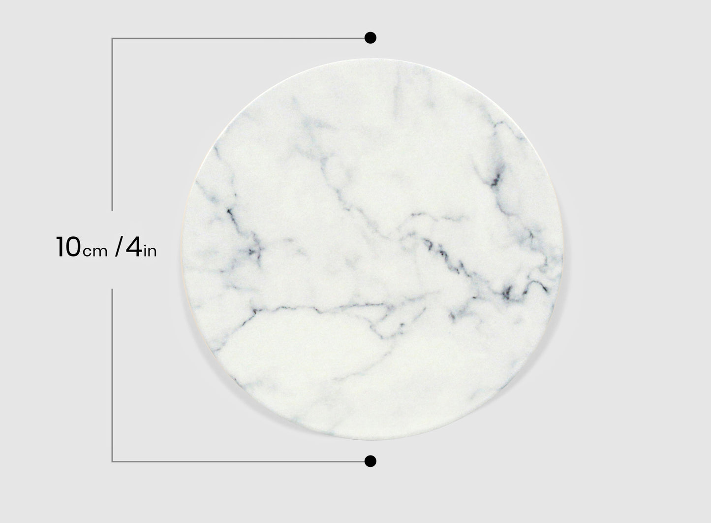 White Marble Gloss Coasters