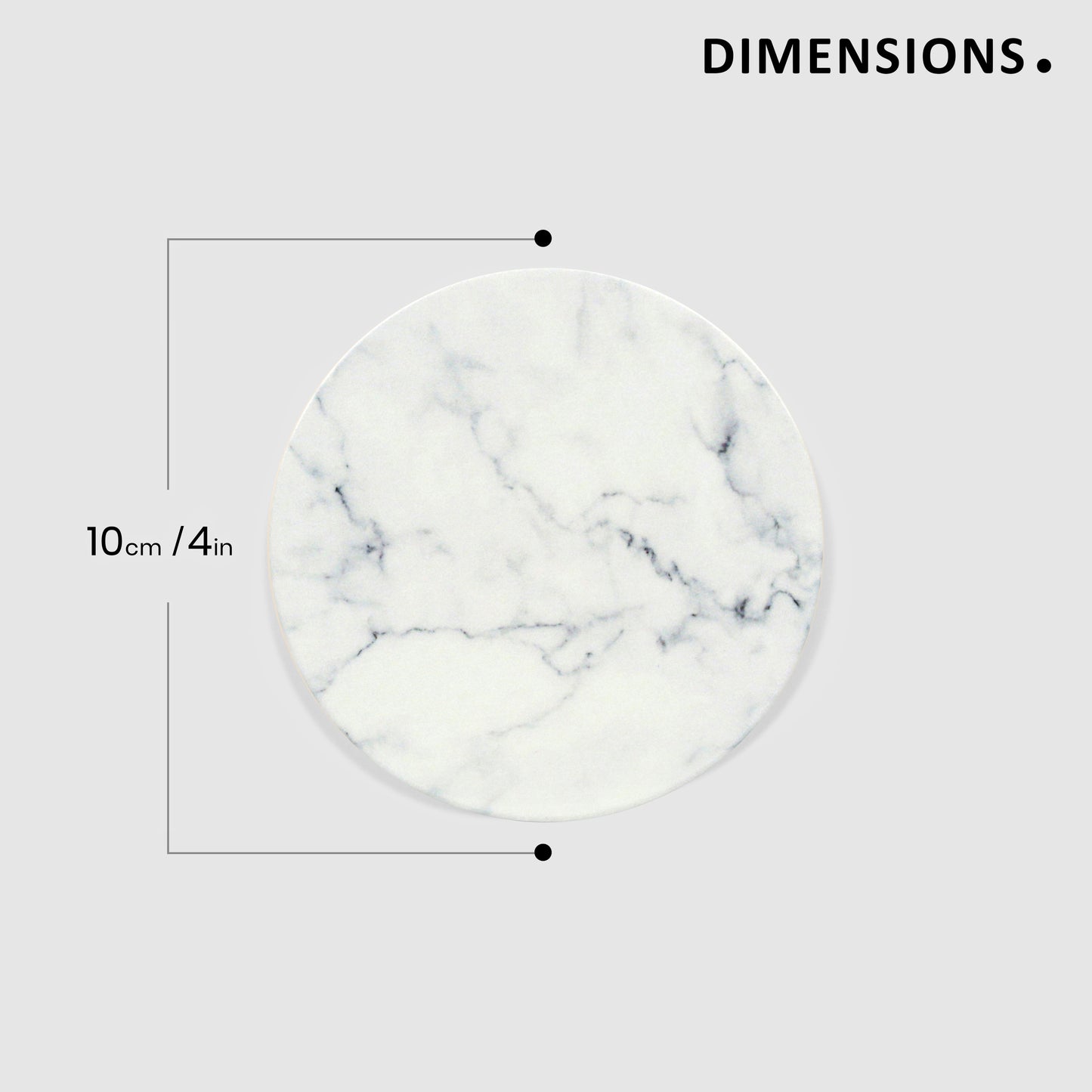 White Marble Gloss Coasters