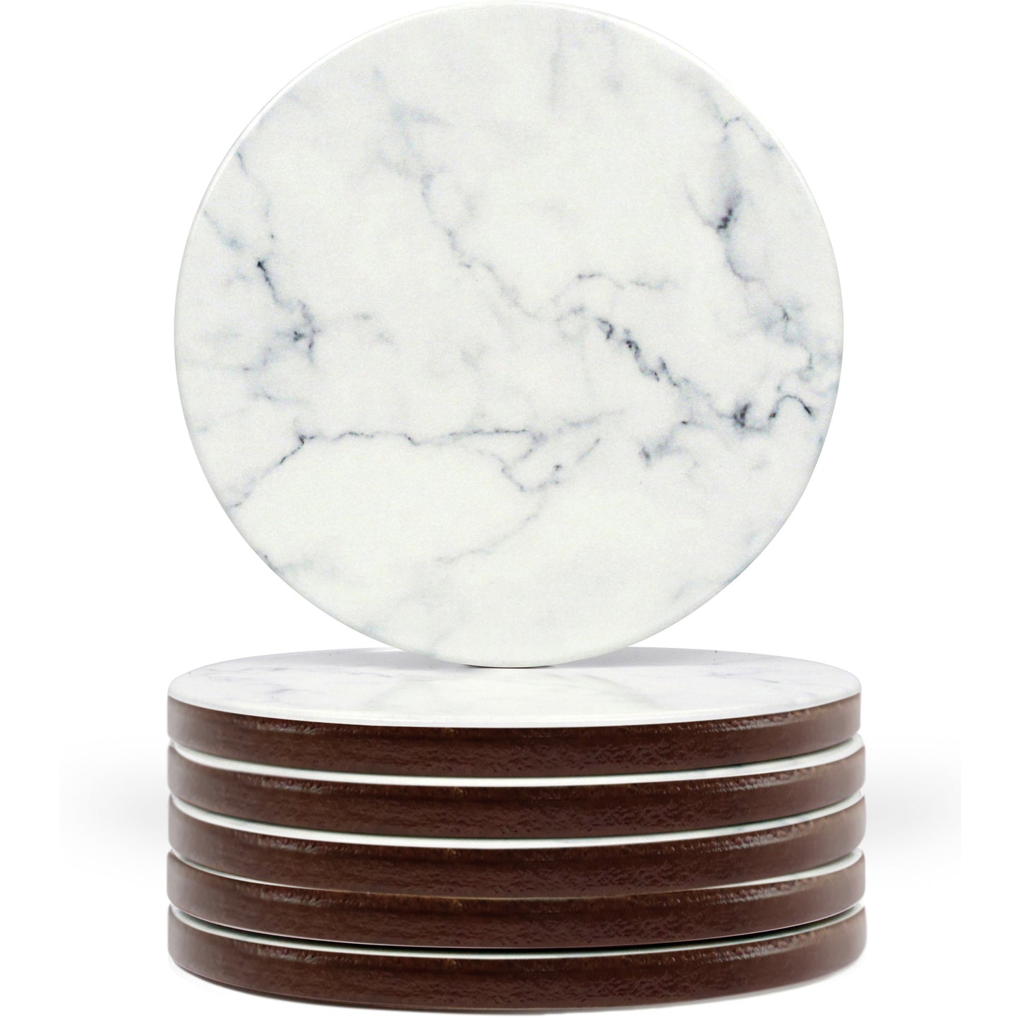White Marble Gloss Coasters