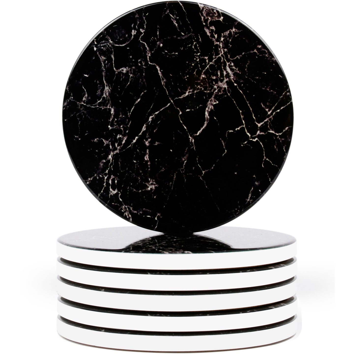 Black Marble Gloss Coasters