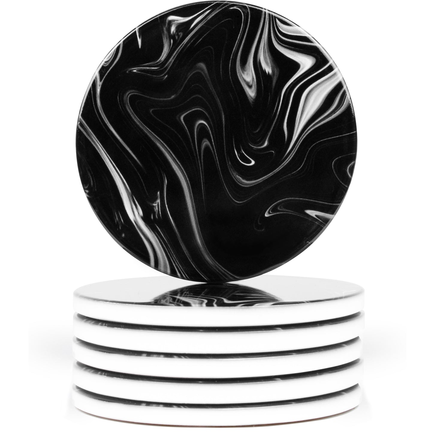 Abstract Marble Gloss Coasters