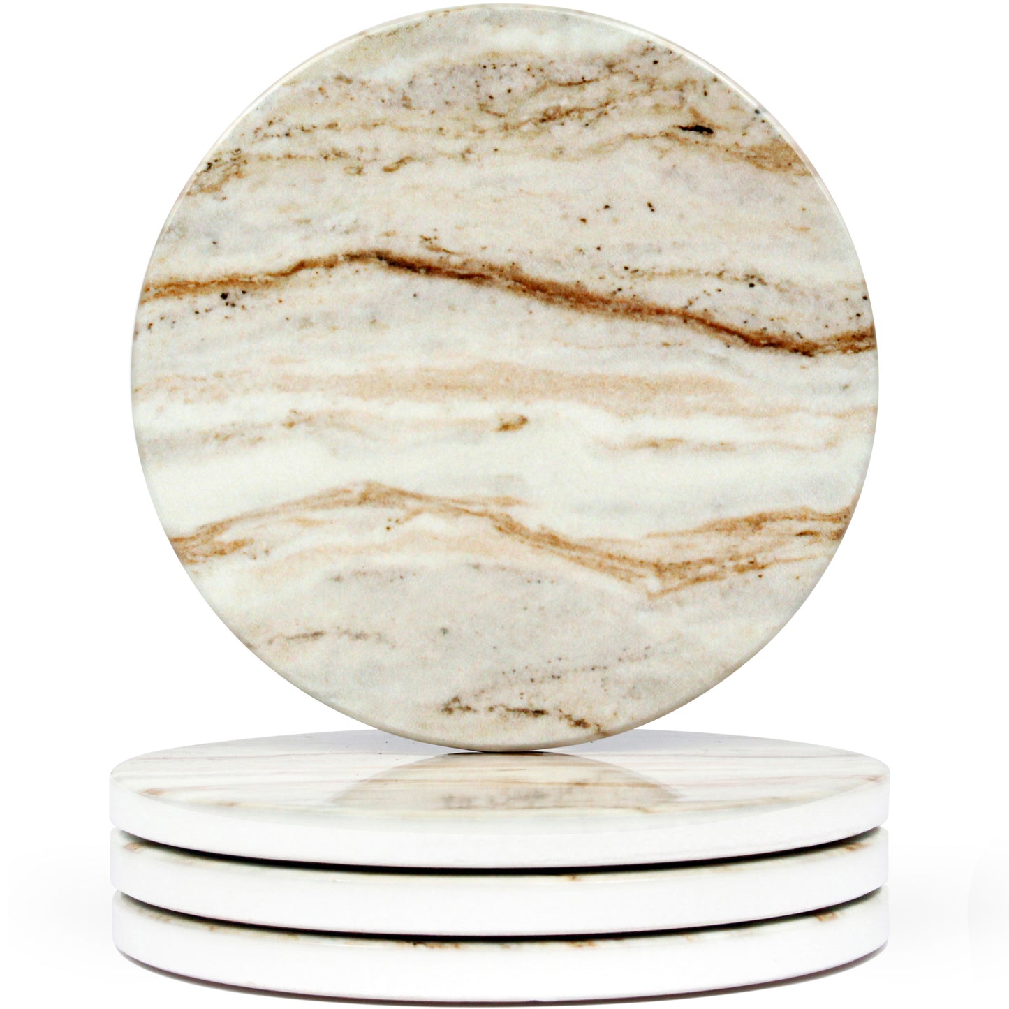 Brown Marble Gloss Coasters