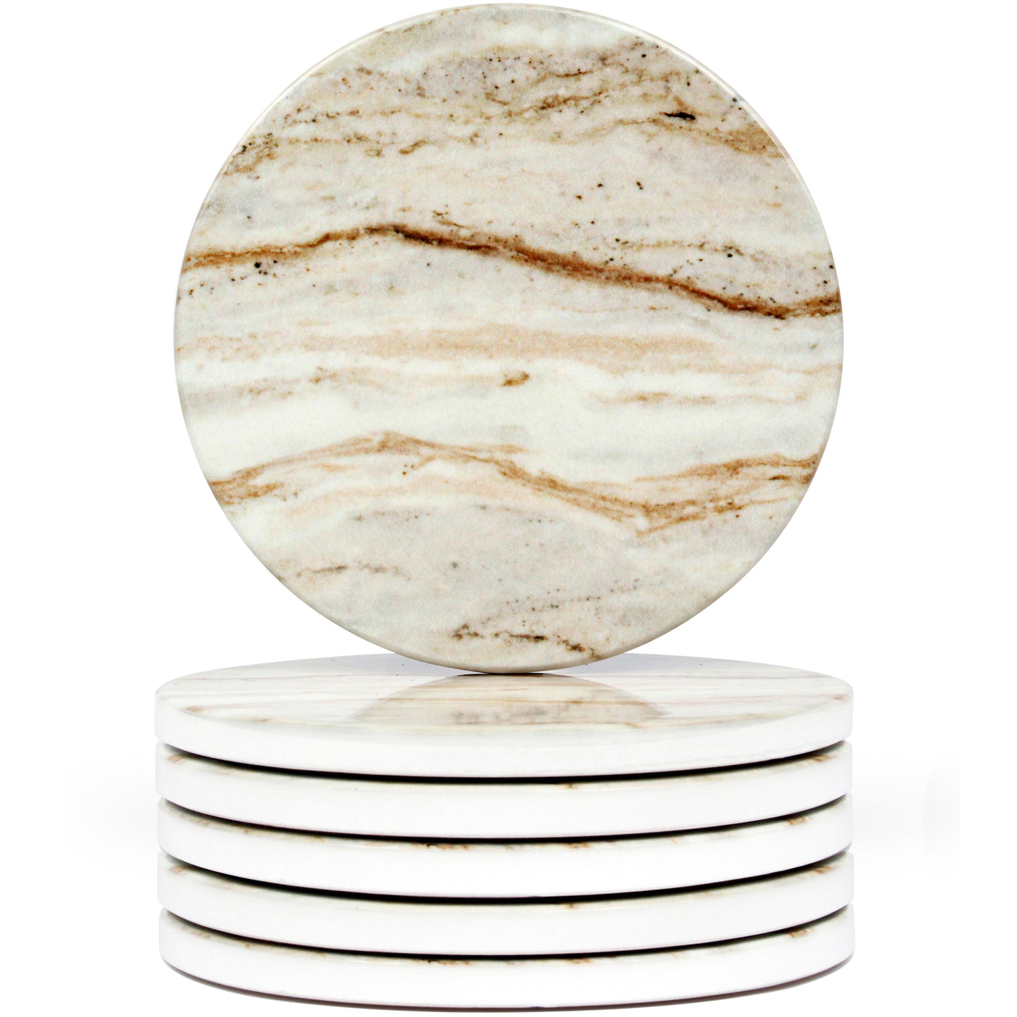 Brown Marble Gloss Coasters