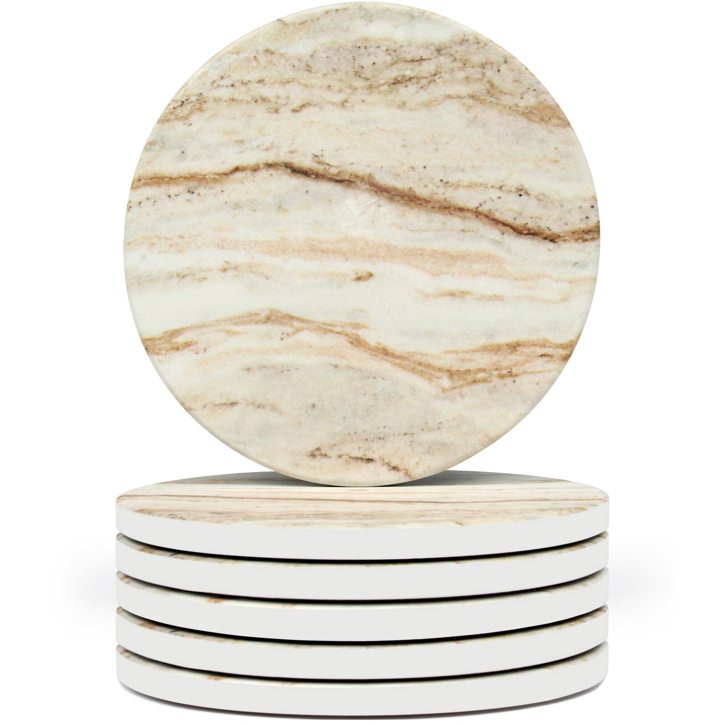 Brown Marble Matte Coasters