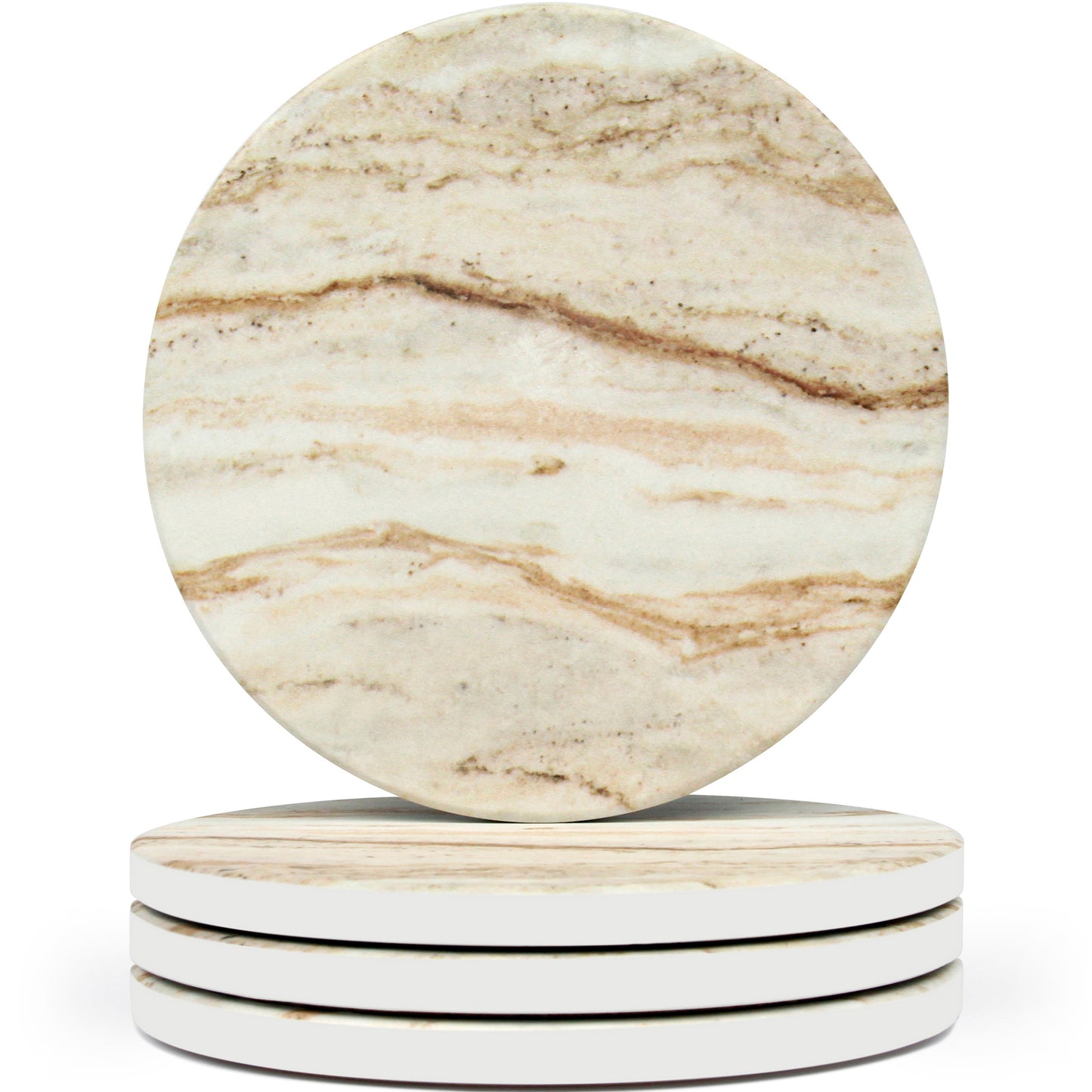 Brown Marble Matte Coasters