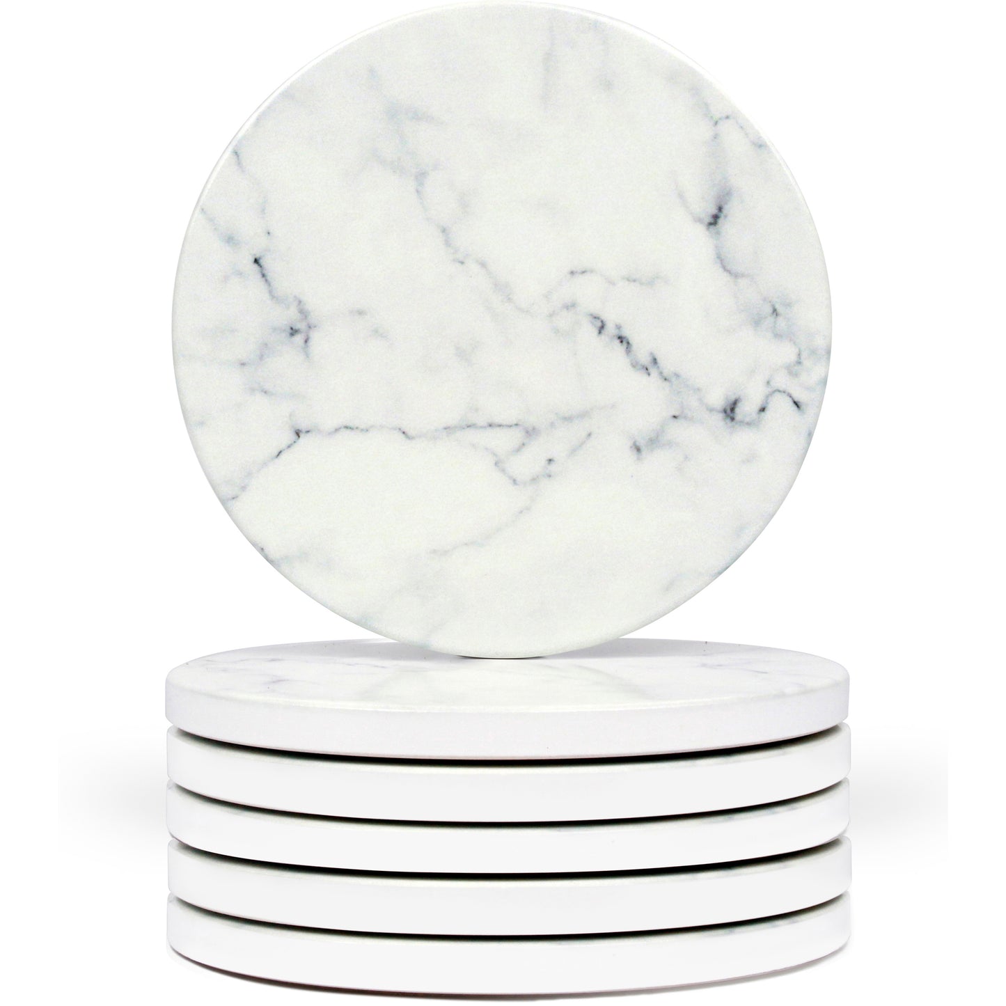 White Marble Gloss Coasters