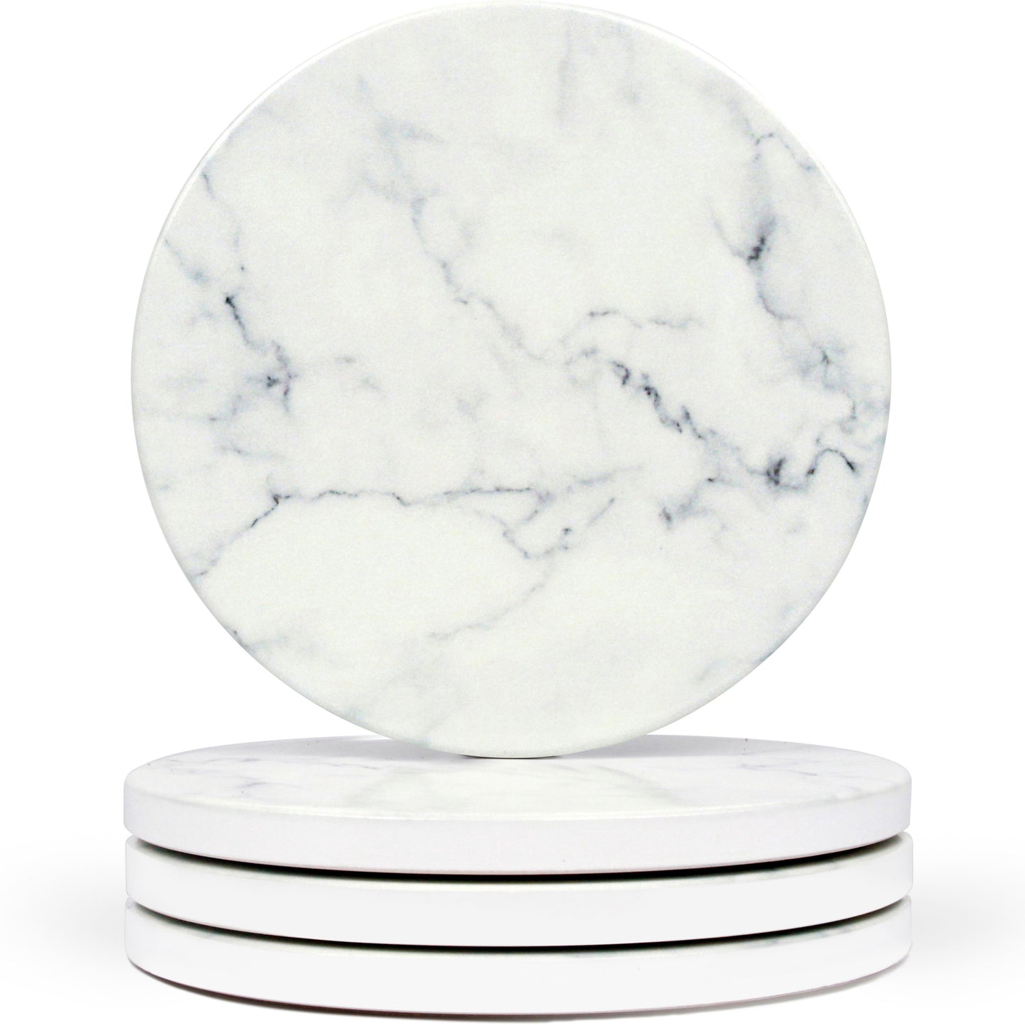 White Marble Gloss Coasters